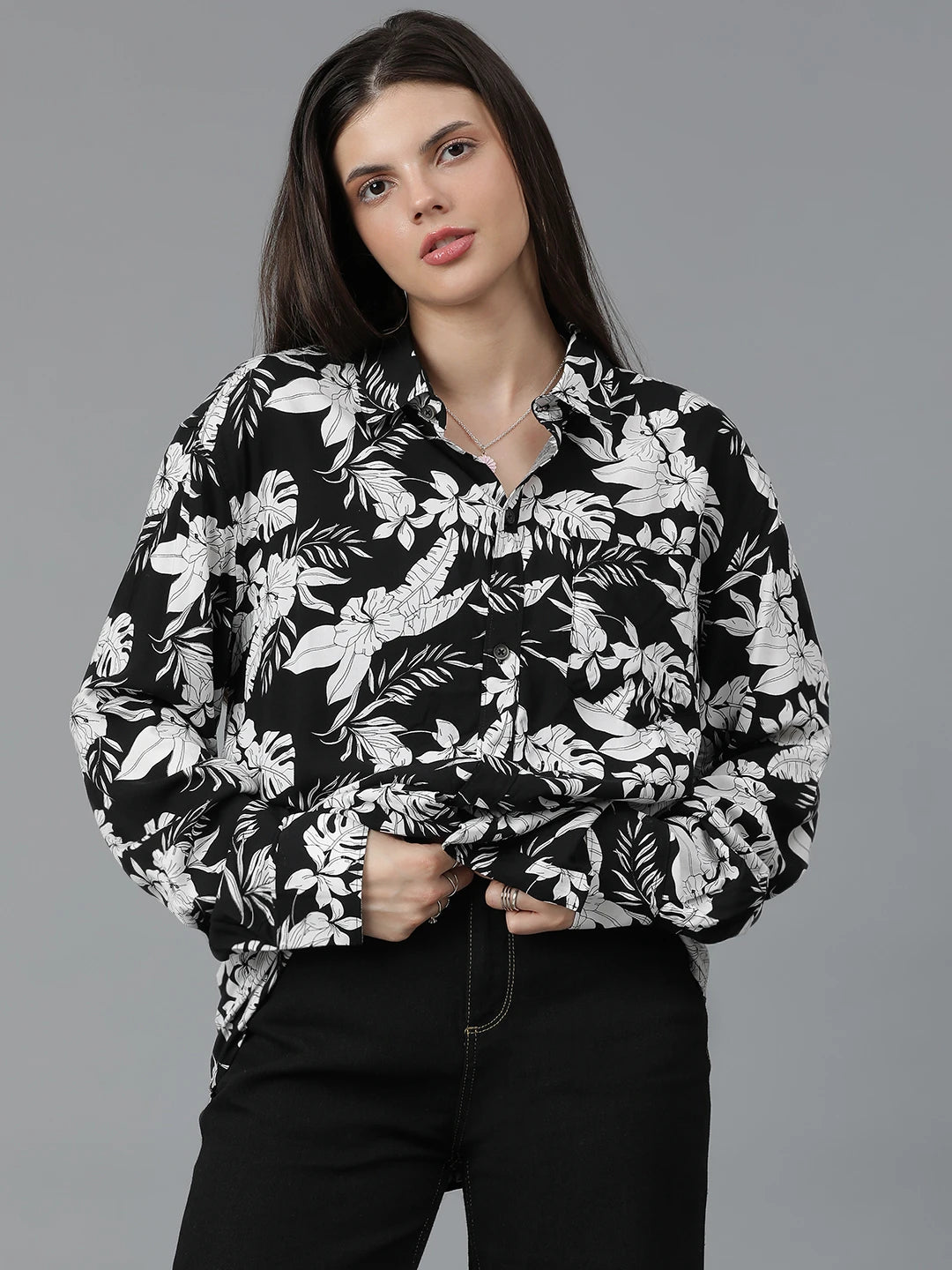 KOTTY Women Printed Casual Multicolor Shirt