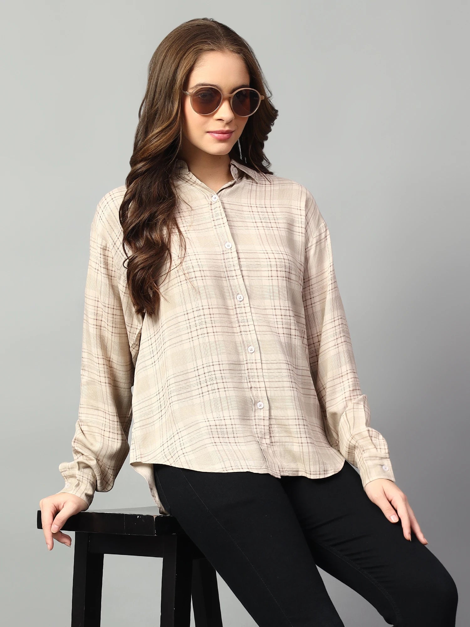 KOTTY Women Checkered Casual Multicolor Shirt