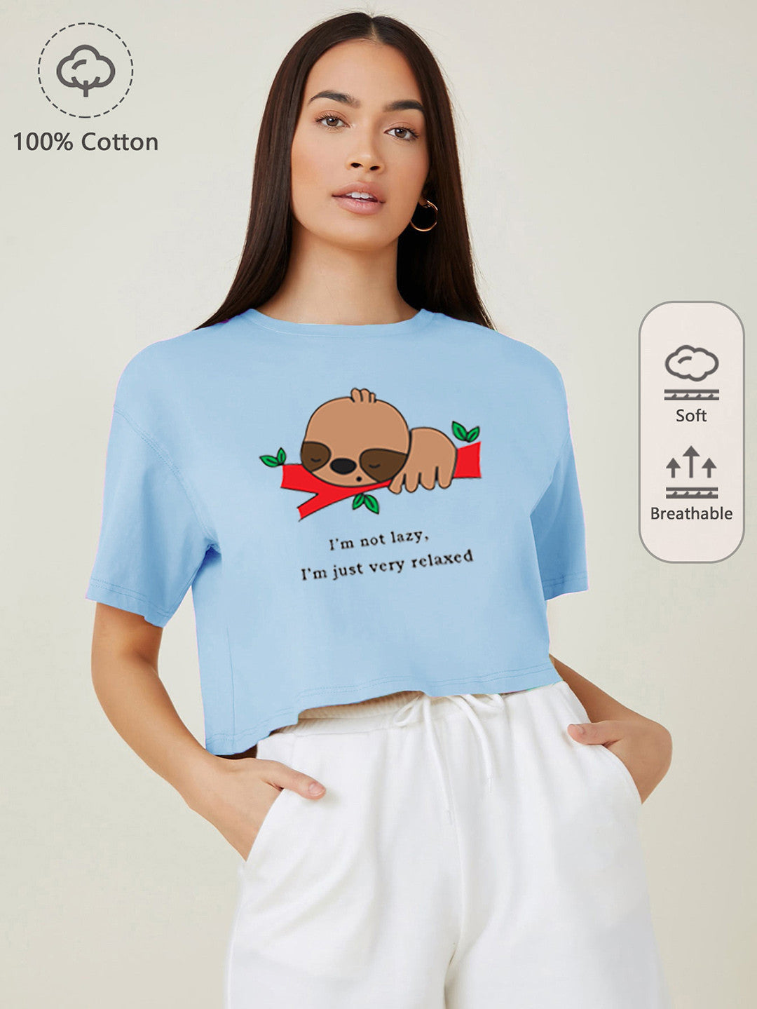 KOTTY Printed, Typography Women Round Neck Blue T-Shirt