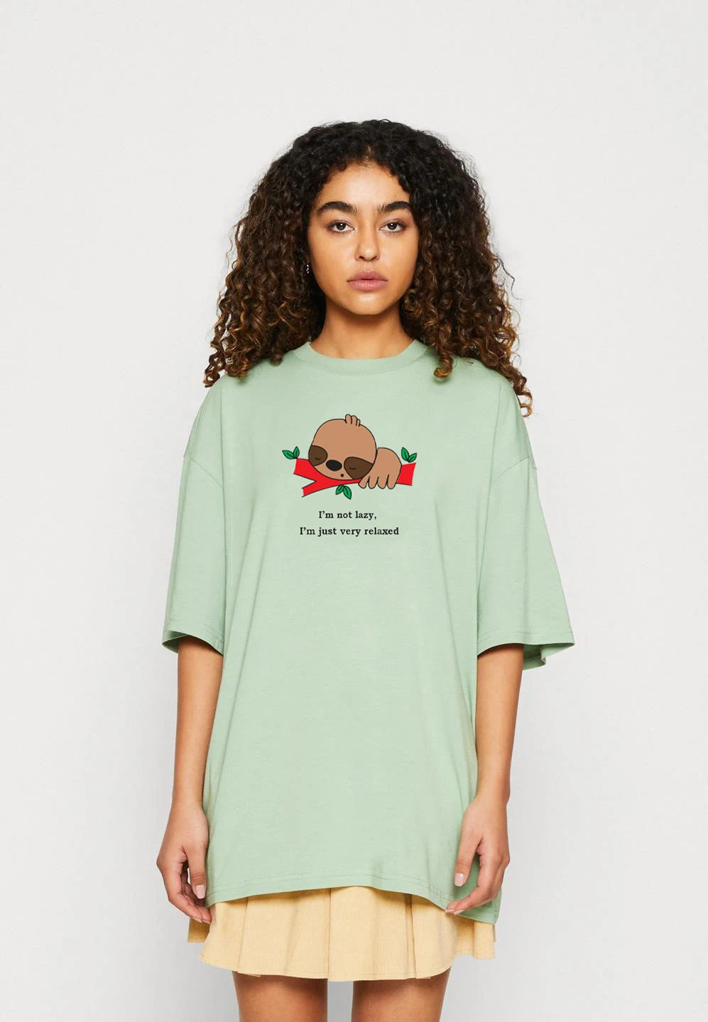 KOTTY Printed Women Round Neck Green T-Shirt