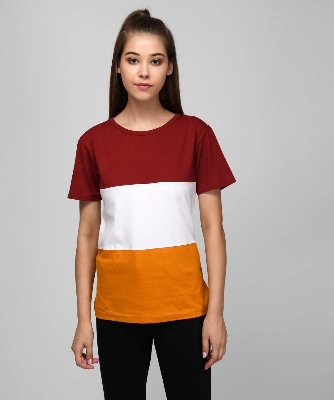 KOTTY Printed Women Round Neck Multicolor T-Shirt