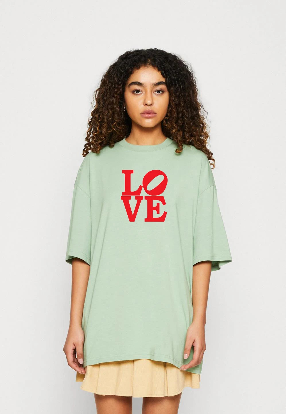 KOTTY Printed Women Round Neck Green T-Shirt