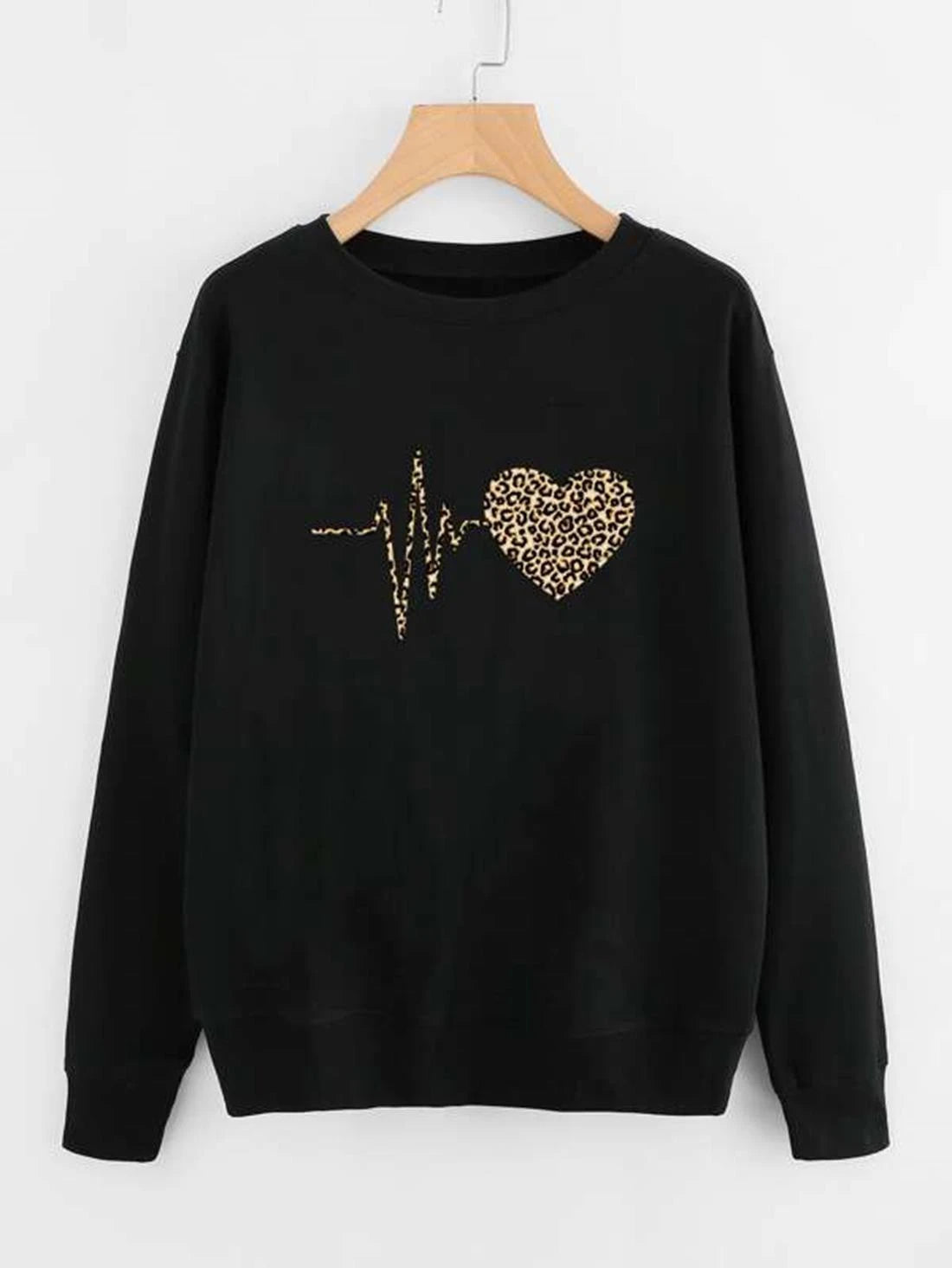 KOTTY Women's Solid Kettle Black Stylish Sweatshirt