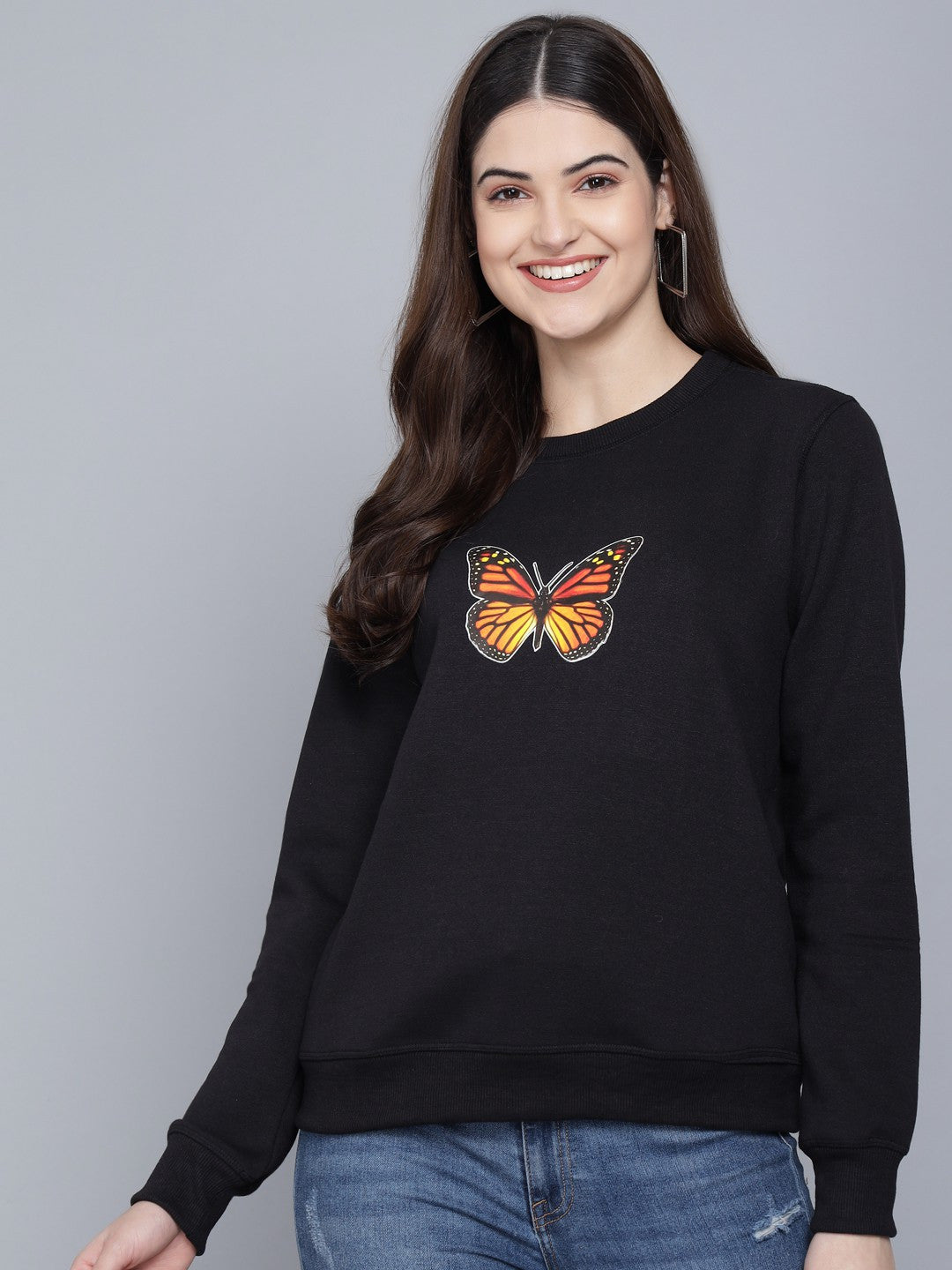 KOTTY Full Sleeve Printed Women Sweatshirt