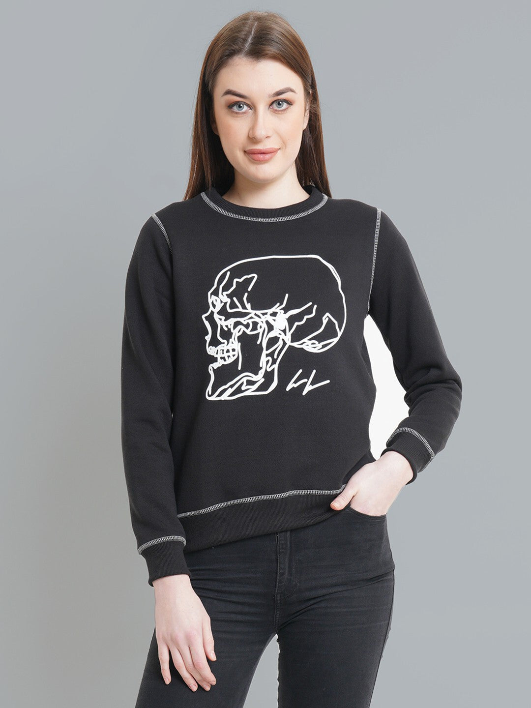 KOTTY Full Sleeve Printed Women Sweatshirt