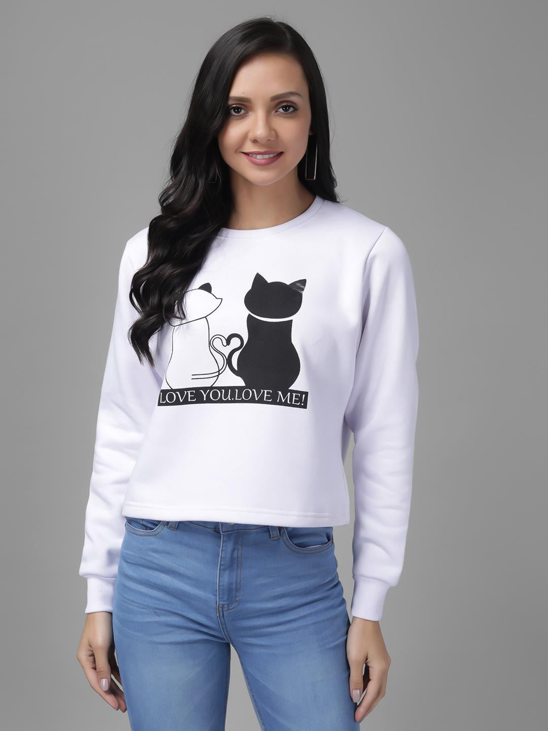 KOTTY Womens Full Sleeve Sweatshirt