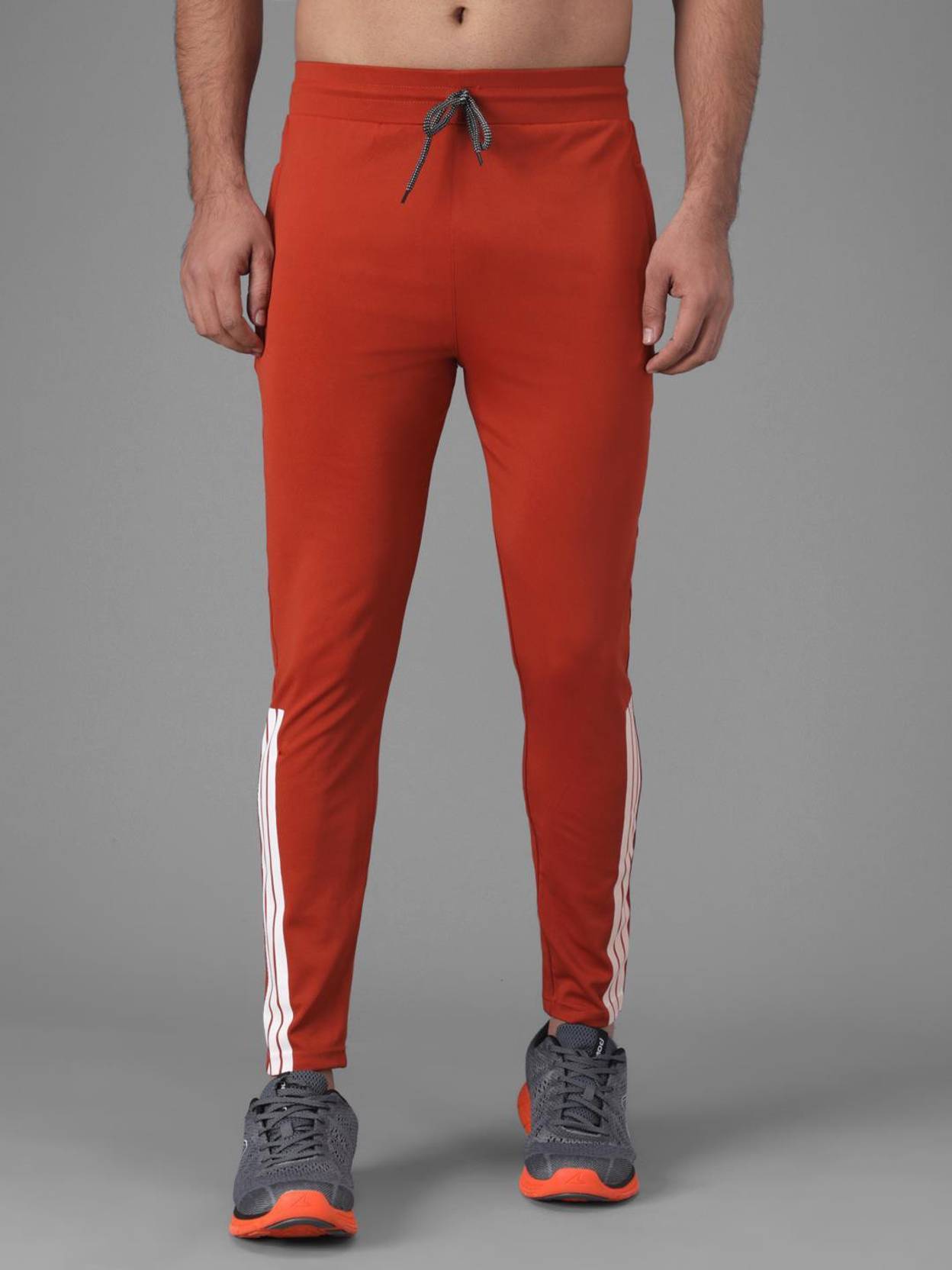 KOTTY Men Colorblock Red Track Pants