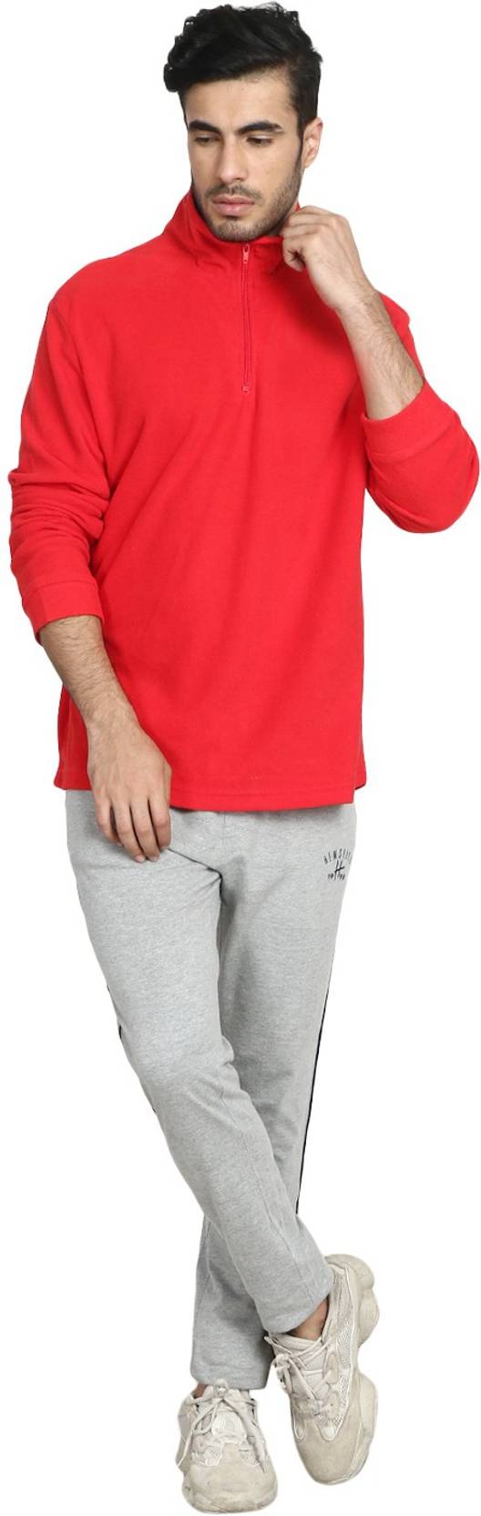 KOTTY Men Full Sleeve Solid Sweatshirt
