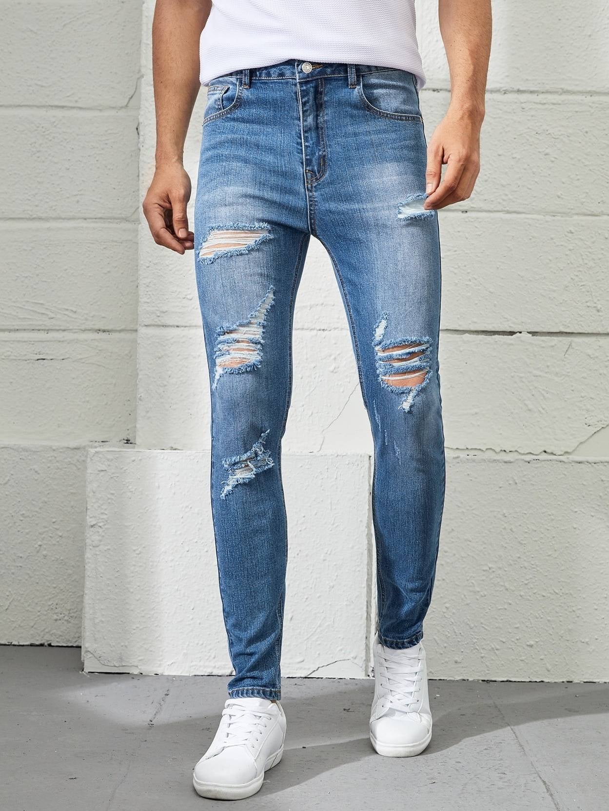 KOTTY Men Regular High Rise Blue Jeans