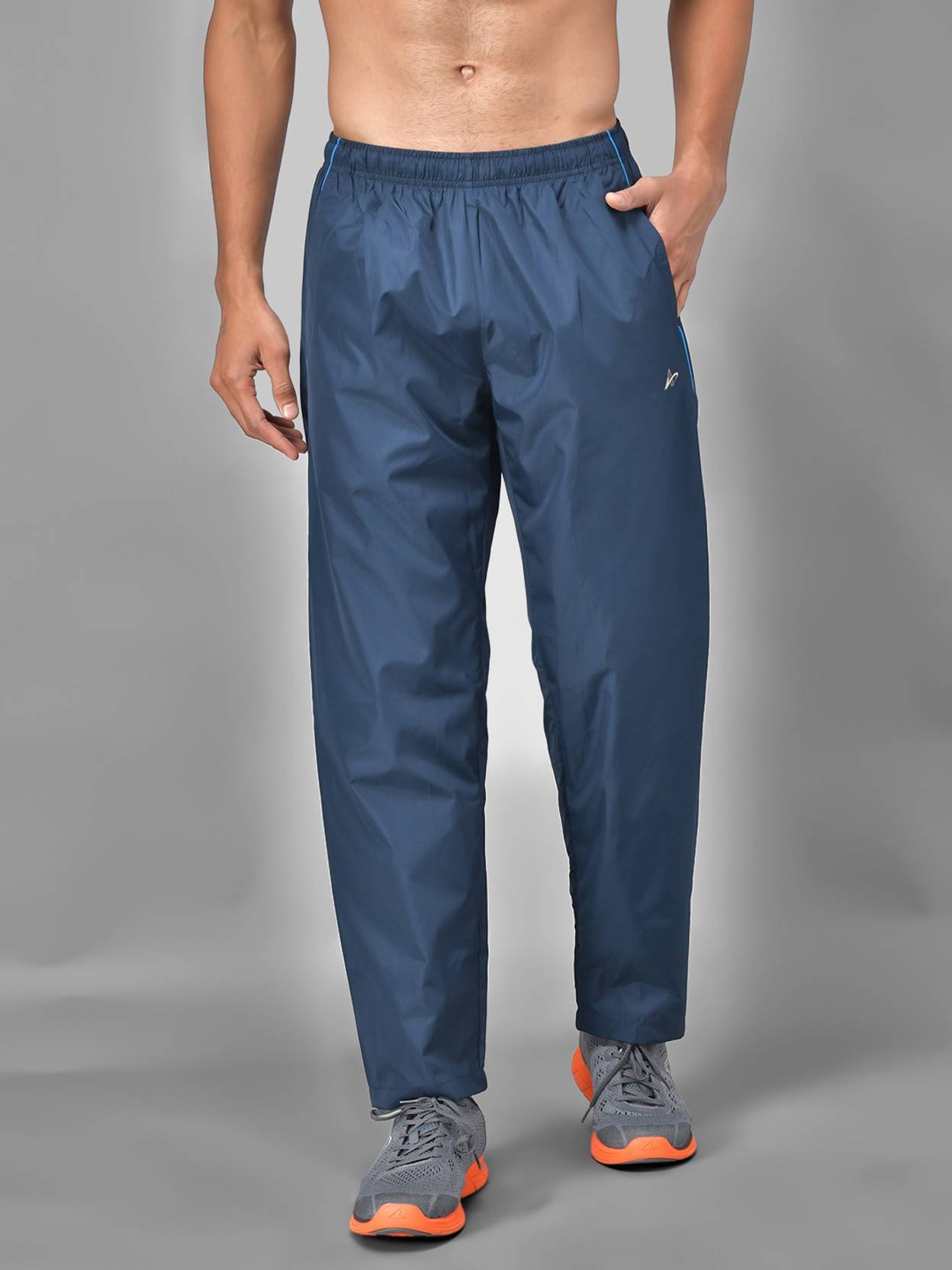 KOTTY Men Solid Blue Track Pants