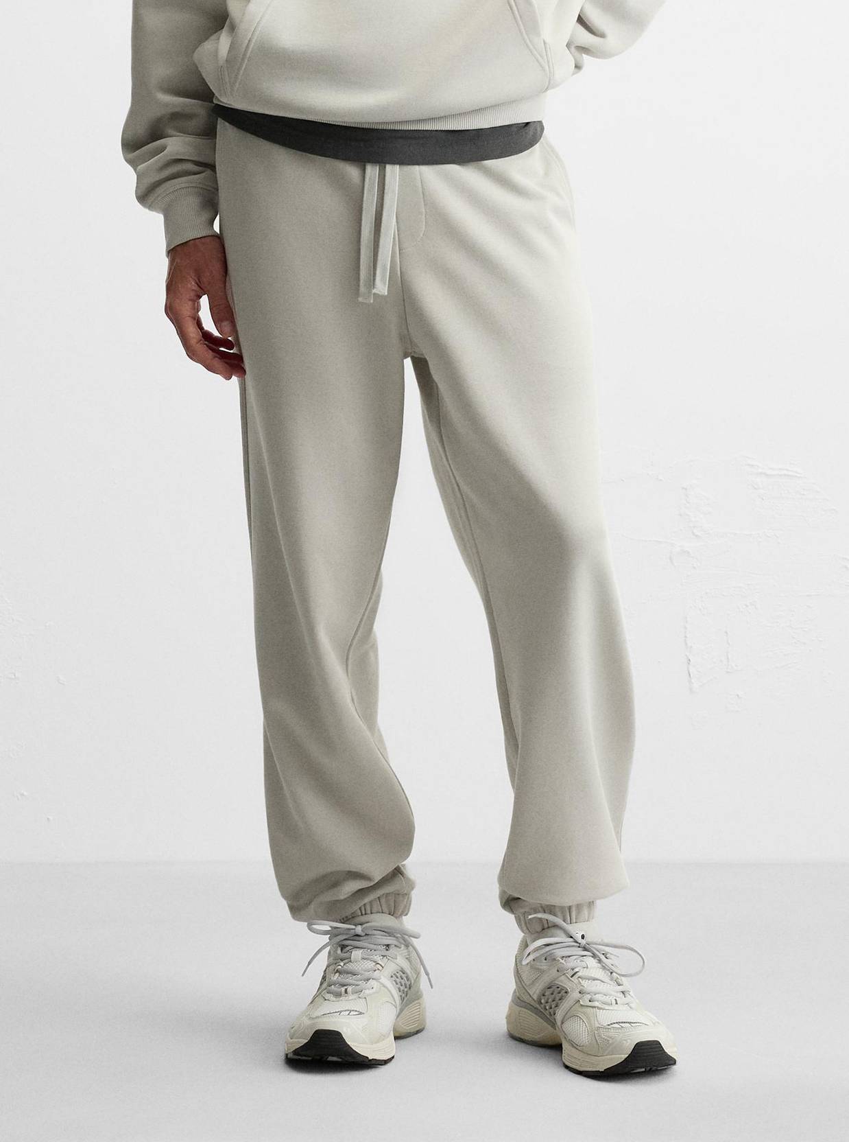KOTTY Men Solid White Track Pants
