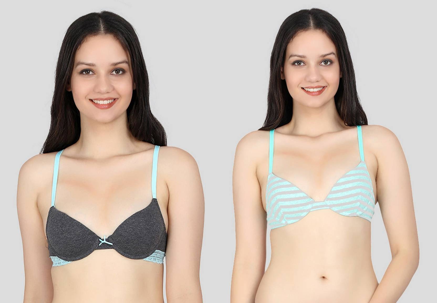 KOTTY Pack of 2 Women Push-up Heavily Padded Bra (Multicolor)