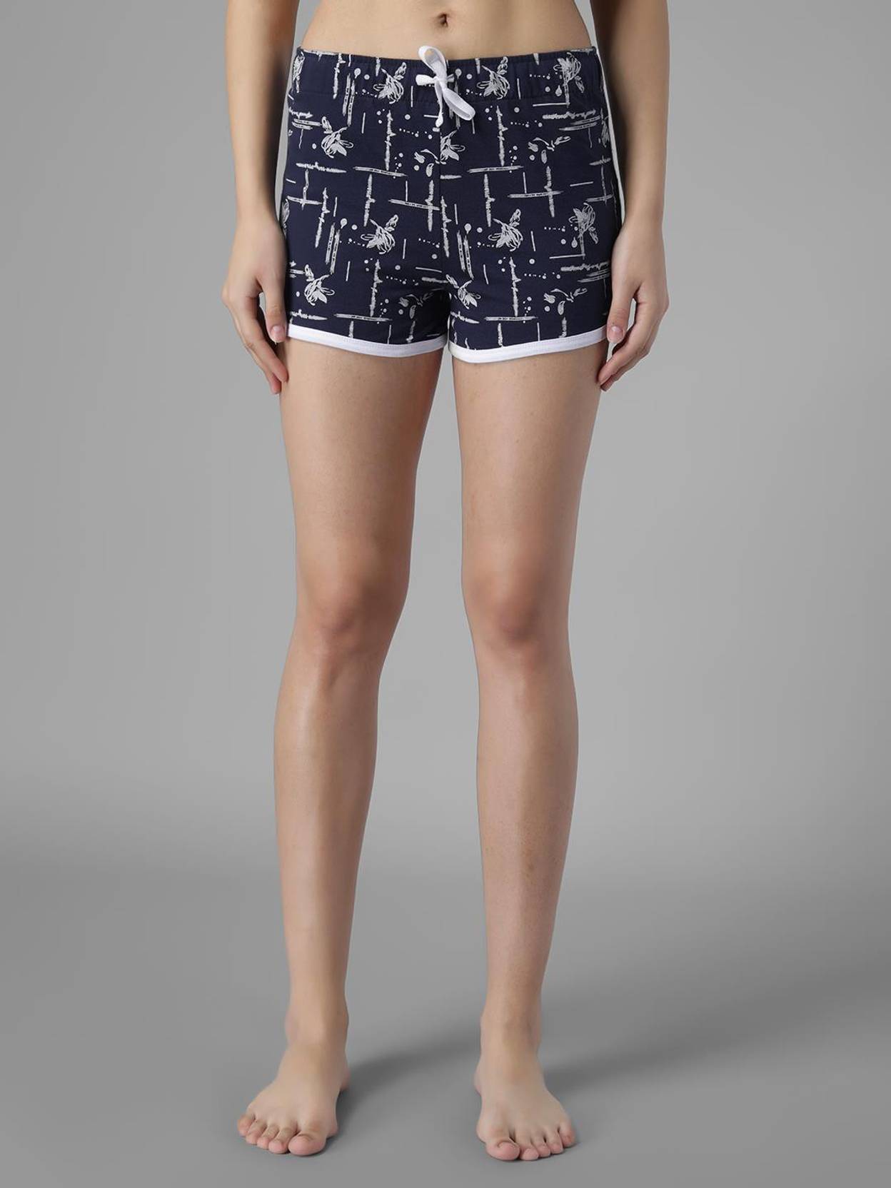 KOTTY Printed Women Blue Night Shorts