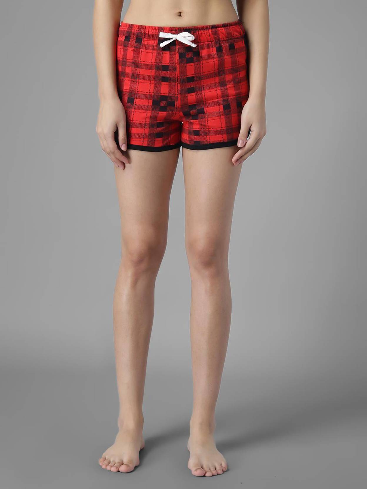 KOTTY Printed Women Red Night Shorts