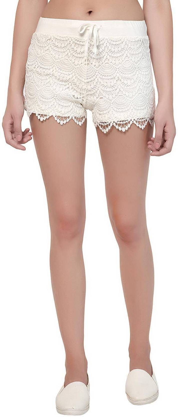 KOTTY Solid Women Beige Regular Shorts