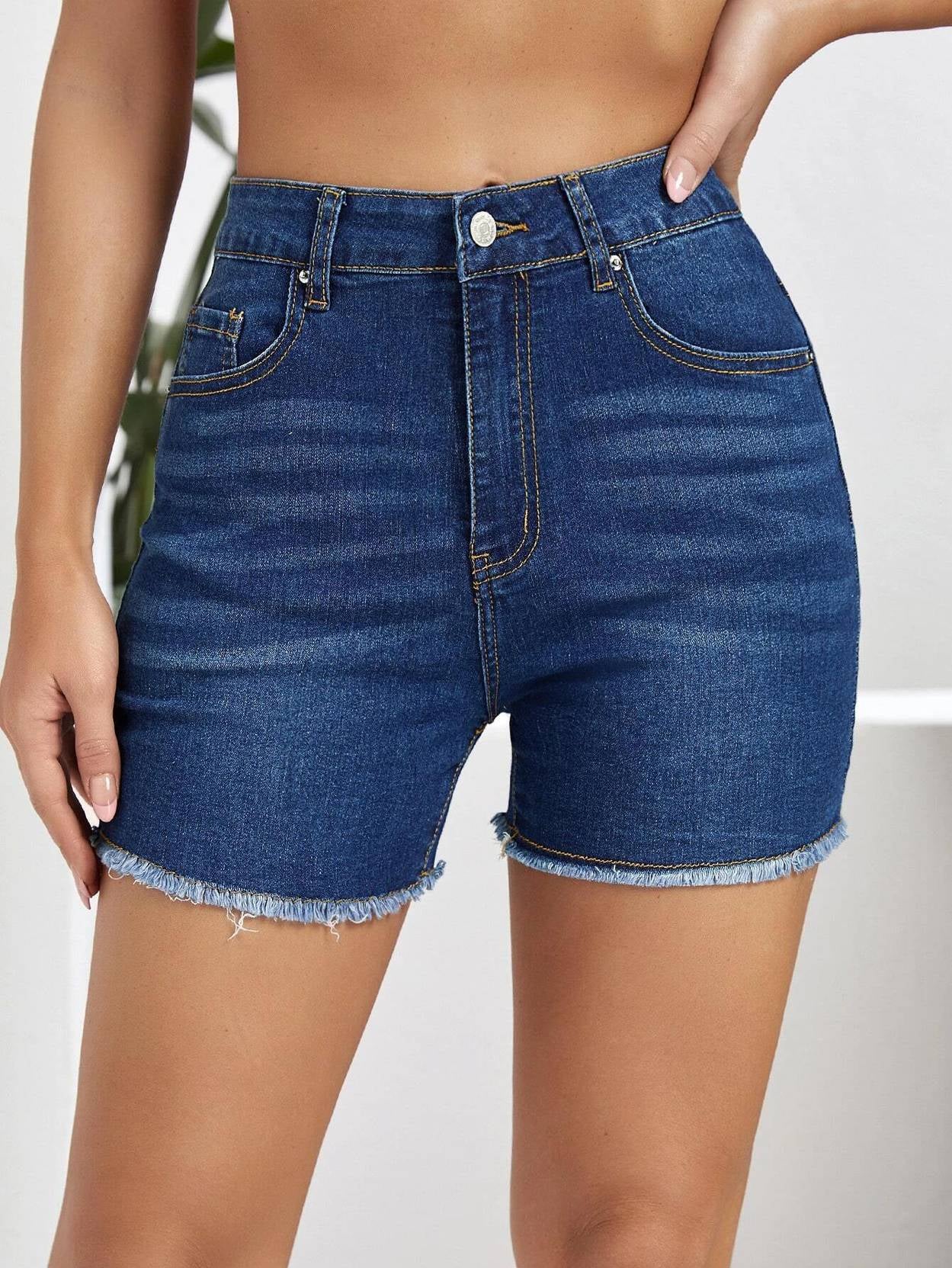 KOTTY Solid Women Blue Regular Shorts