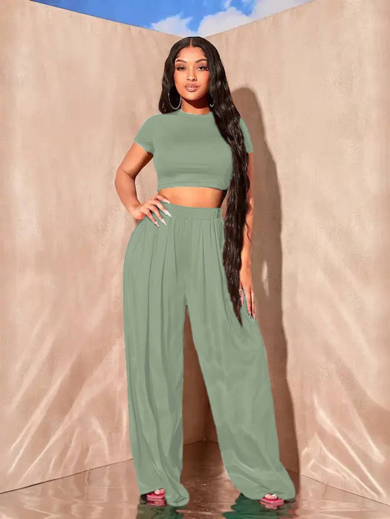 KOTTY Top Palazzos Co-ords Set