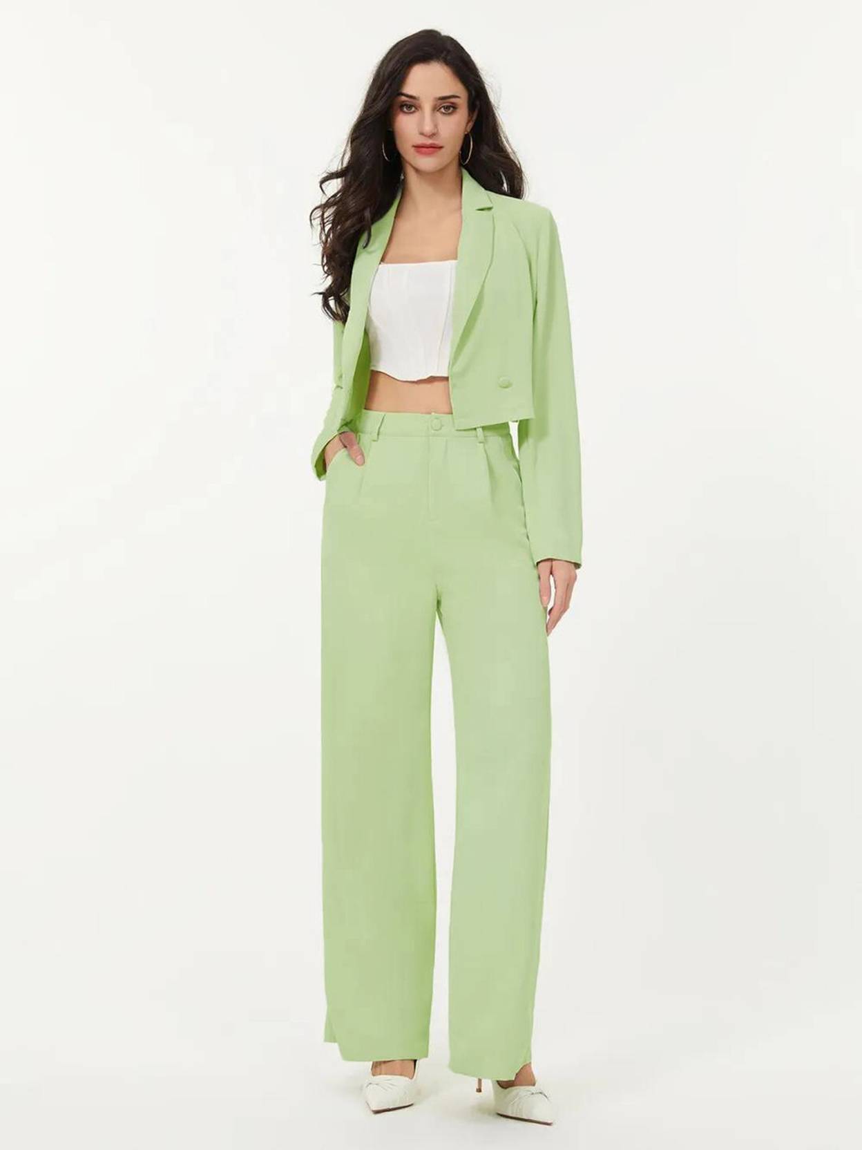 KOTTY Top Pant Co-ords Set with Blazer