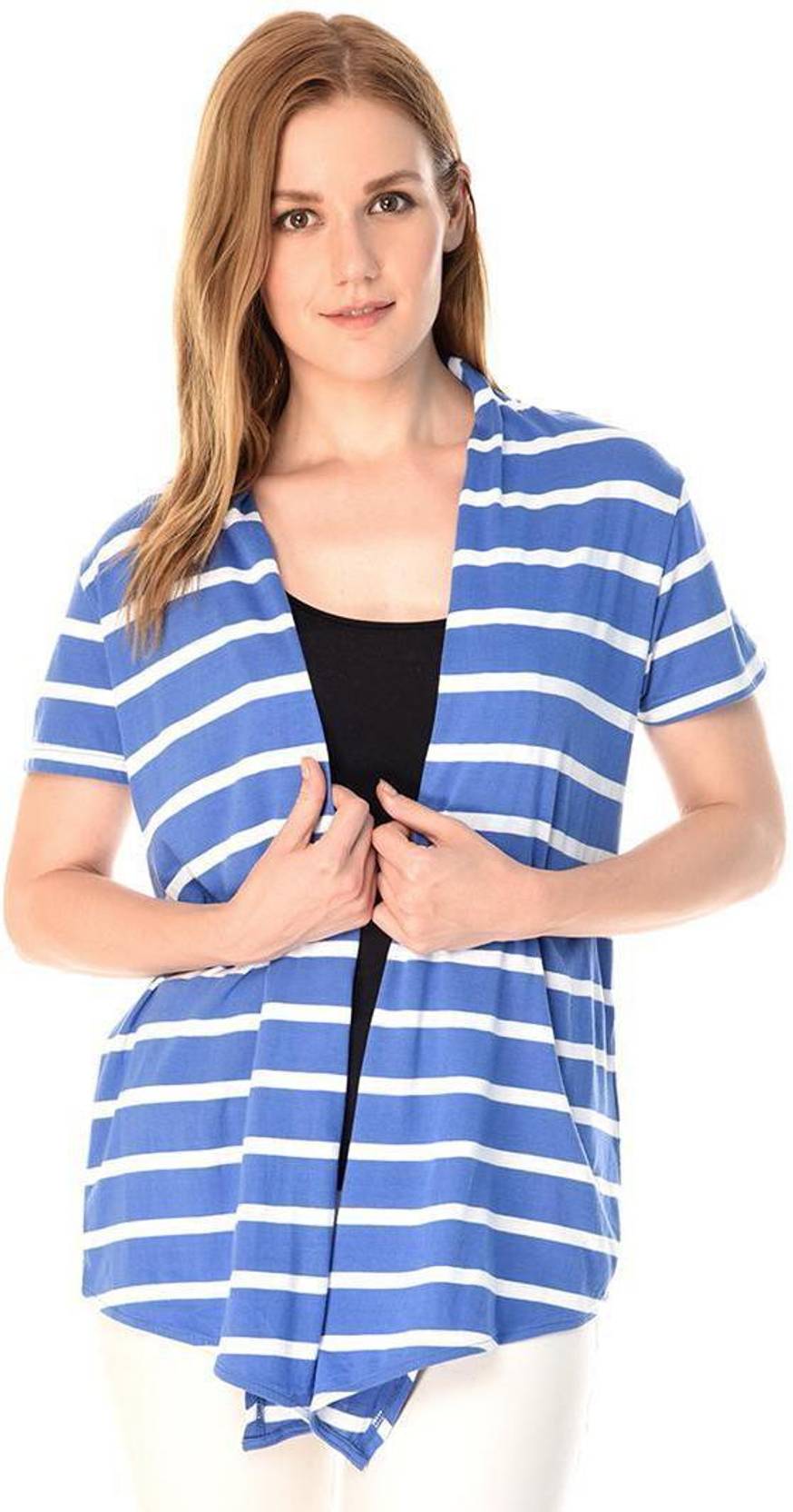 4 Sleeve Blue Shrug