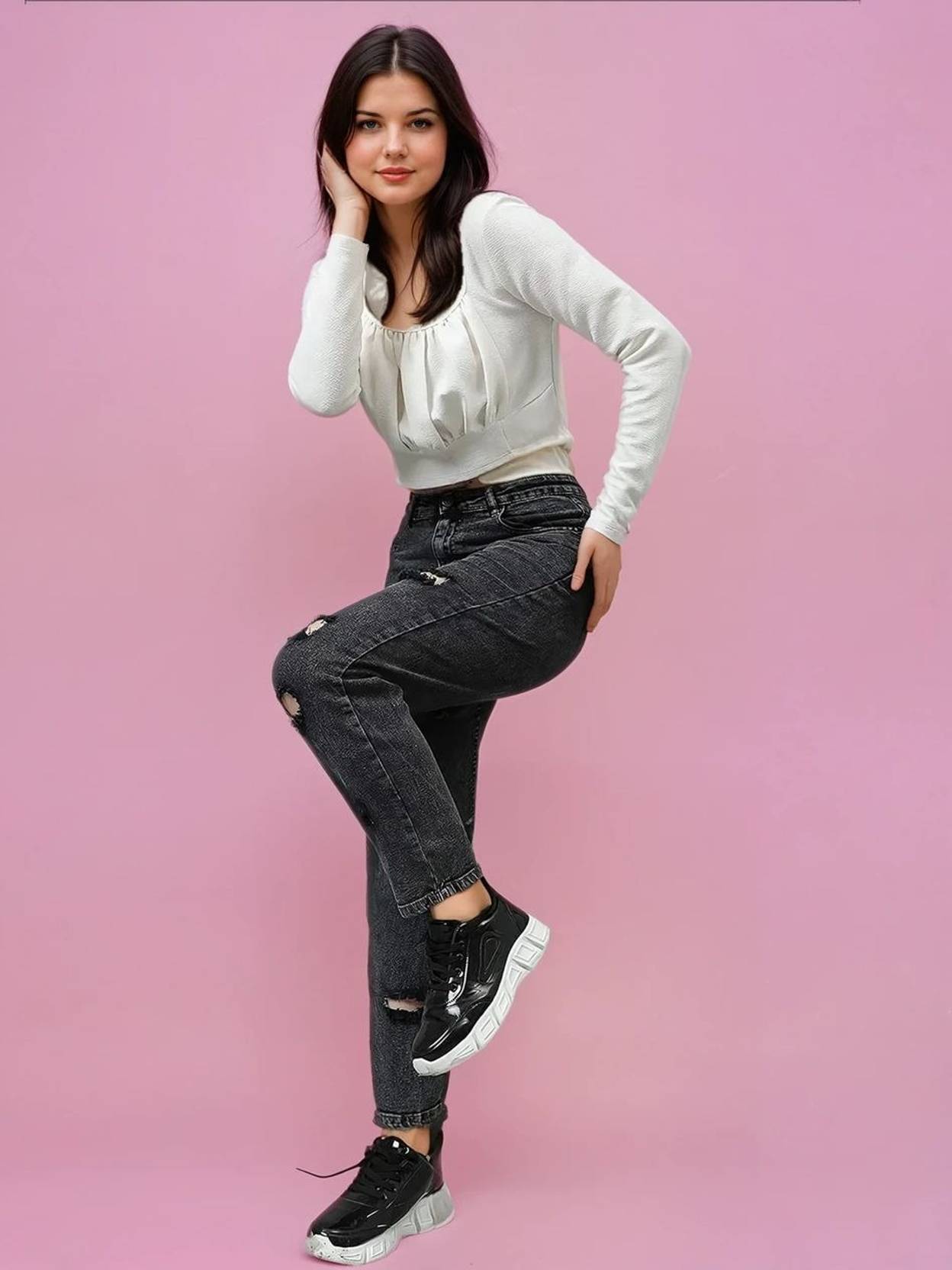 KOTTY Women Regular High Rise Grey Jeans