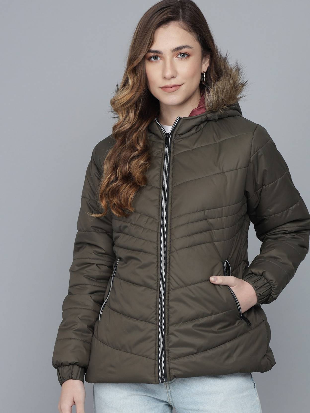 KOTTY Women Solid Puffer Jacket
