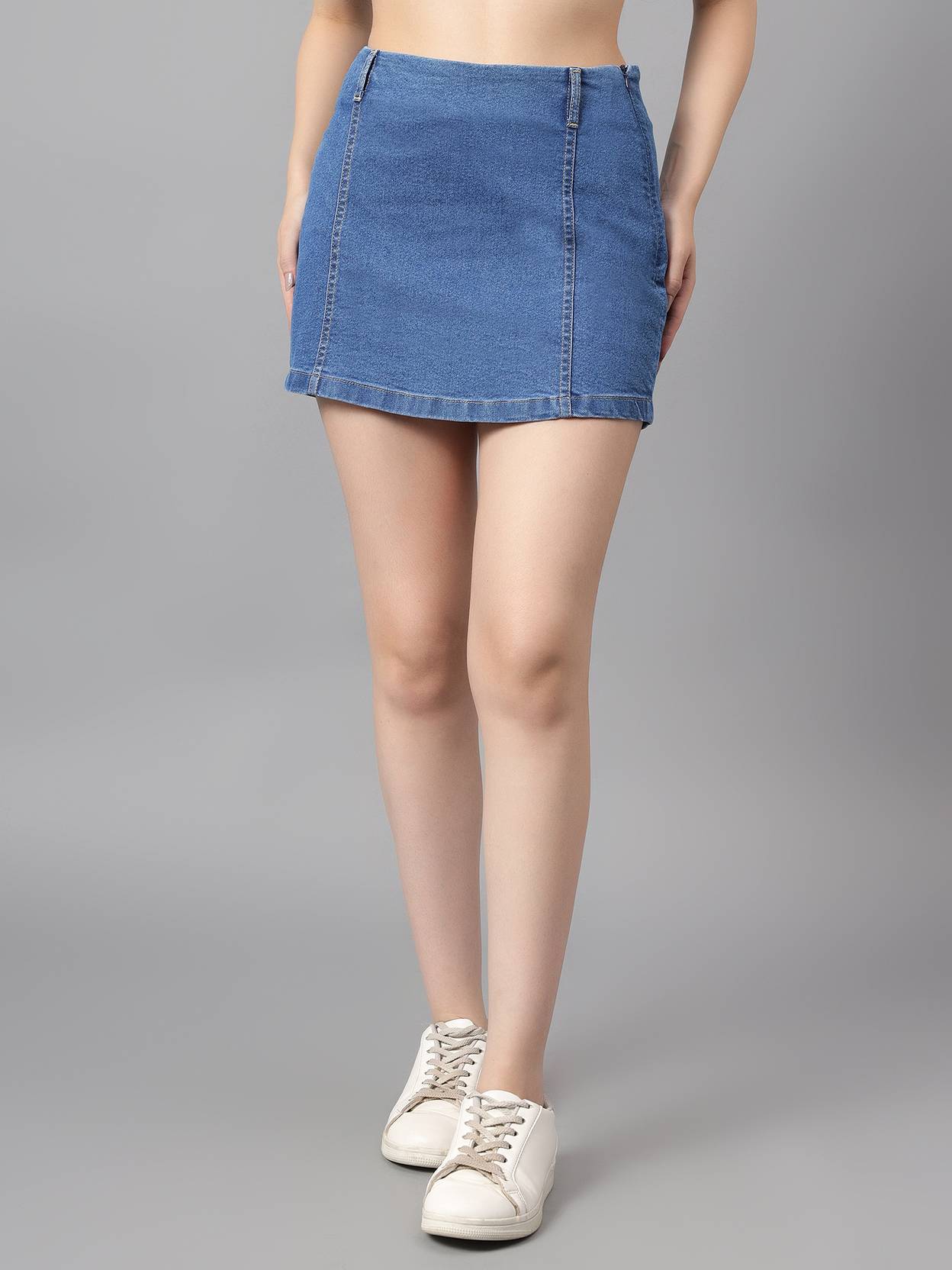 KOTTY Women Solid Regular Blue Skirt