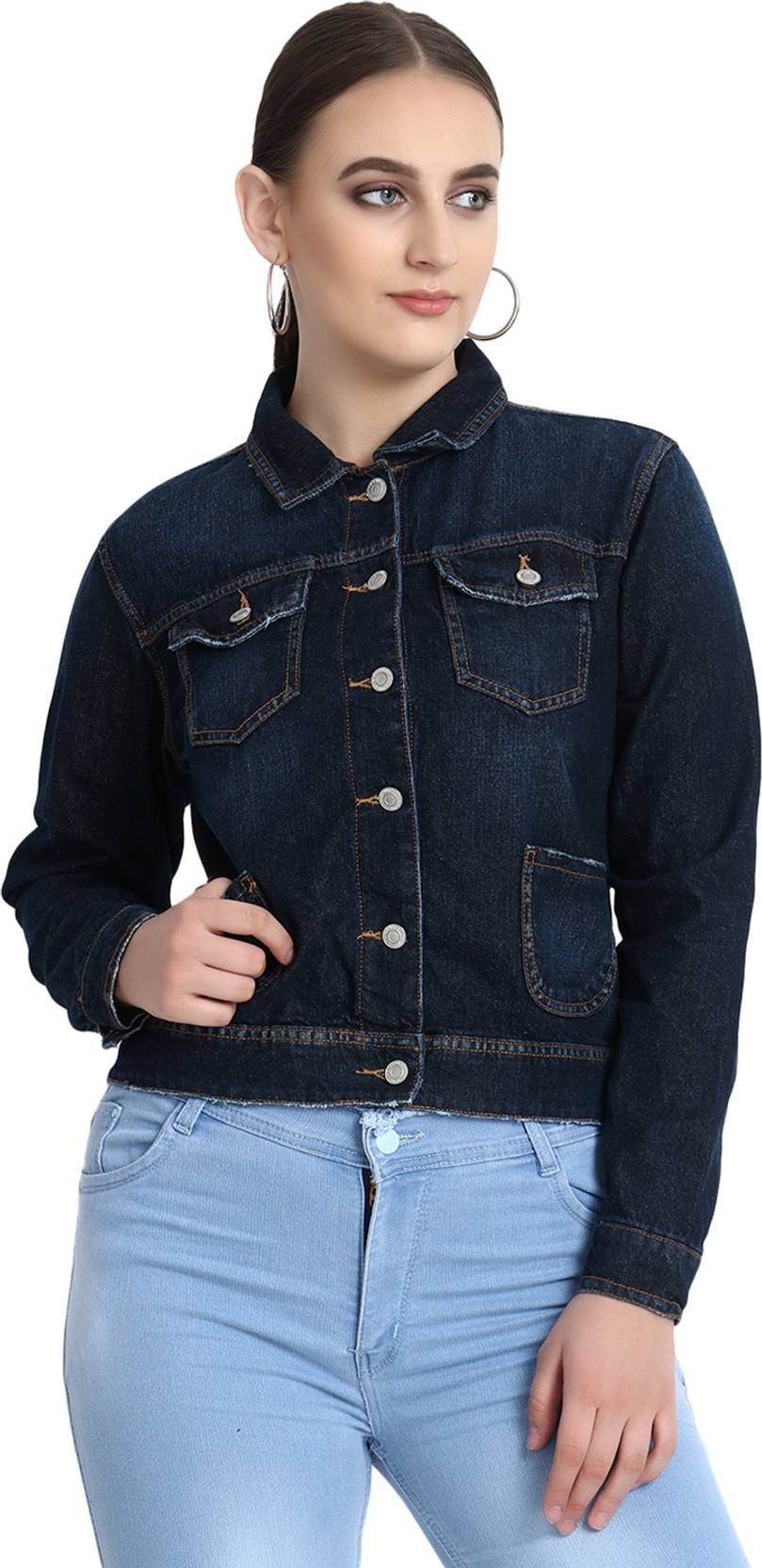 KOTTY Women Washed Denim Jacket