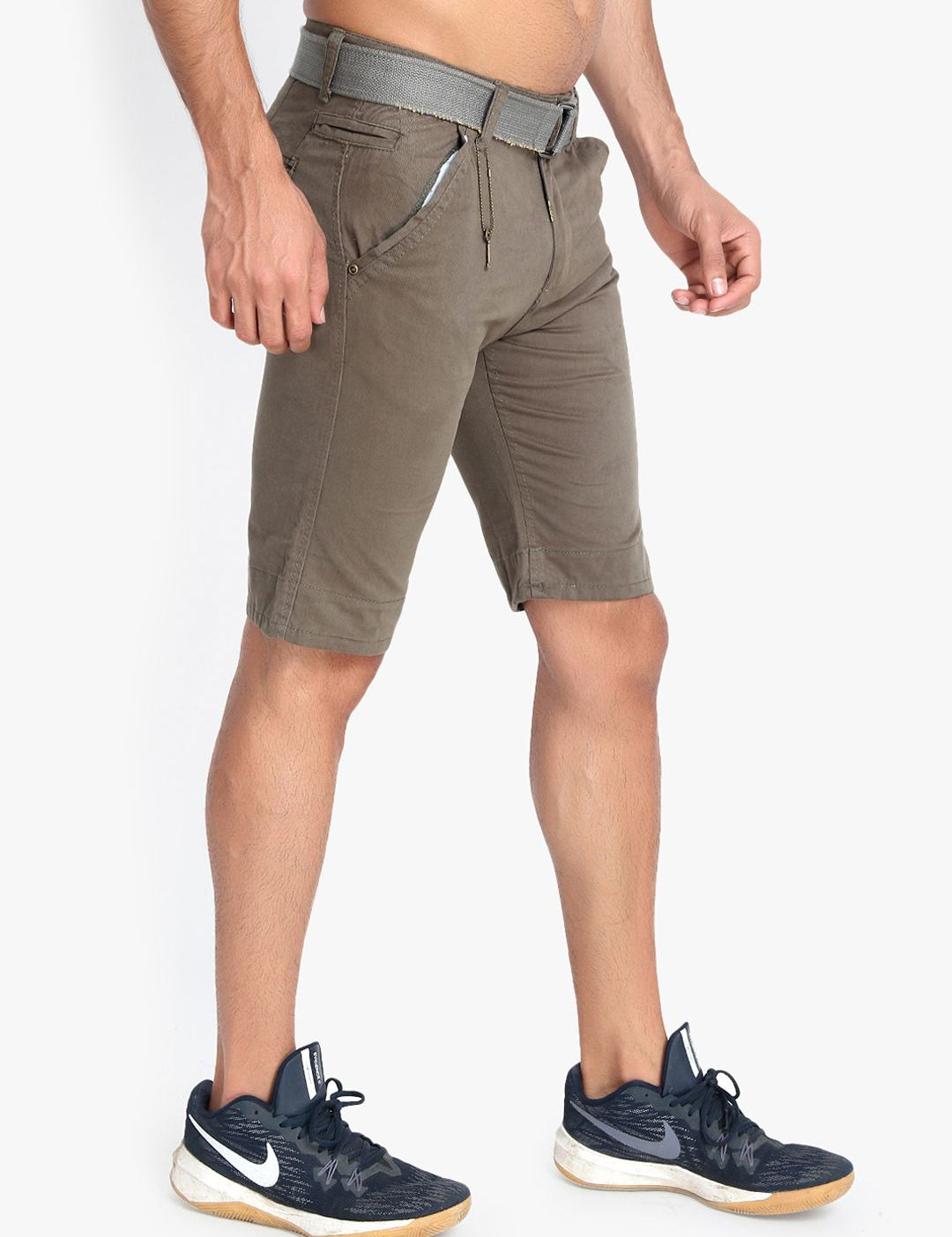 Kotty Men Brown Solid Regular Fit Regular Shorts