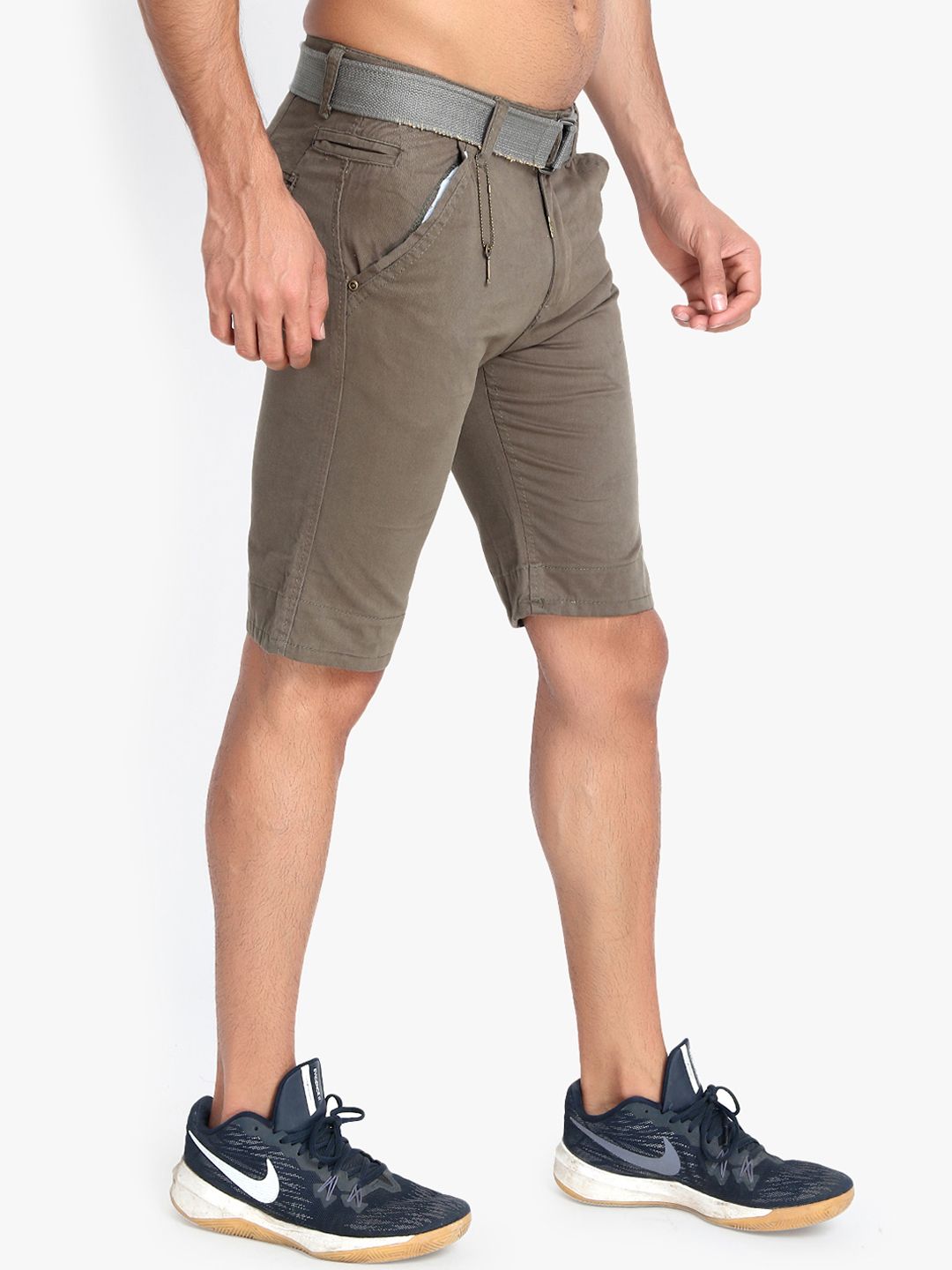Kotty Men Brown Solid Regular Fit Regular Shorts