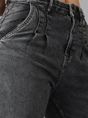 Kotty Women Grey Jean Straight Fit High-Rise Stretchable Jeans