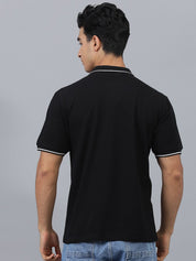 Kotty Colourblocked Polo Collar Cotton T-shirt