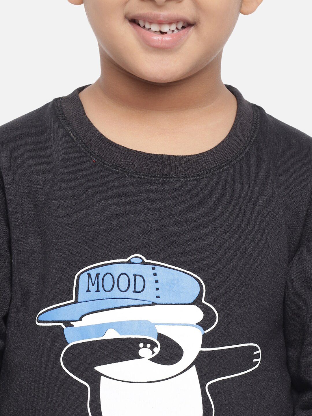 Kotty Boys Charcoal Grey Printed Sweatshirt