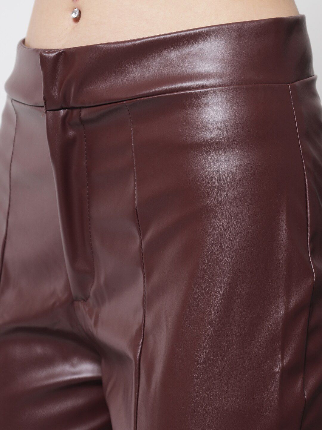 Kotty Women Brown Relaxed Flared Trousers