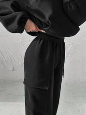 Kotty Hooded Mid Rise Sweatshirt With Joggers 