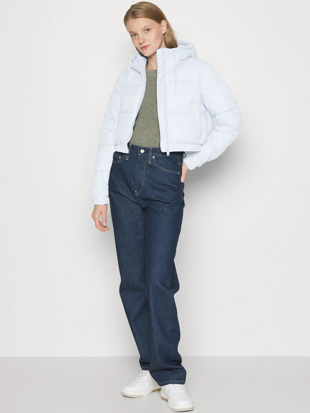 Kotty Hooded Nylon Crop Puffer Jacket