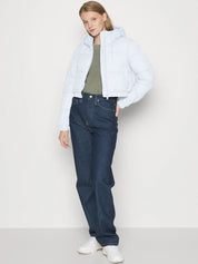 Kotty Hooded Nylon Crop Puffer Jacket