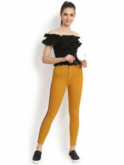 Kotty Women Yellow Skinny Fit High-Rise Clean Look Jeans