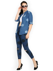 Kotty Women Blue Skinny Fit High-Rise Slash Knee Jeans