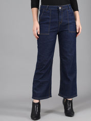 Kotty Women Blue Flared High-Rise Jeans