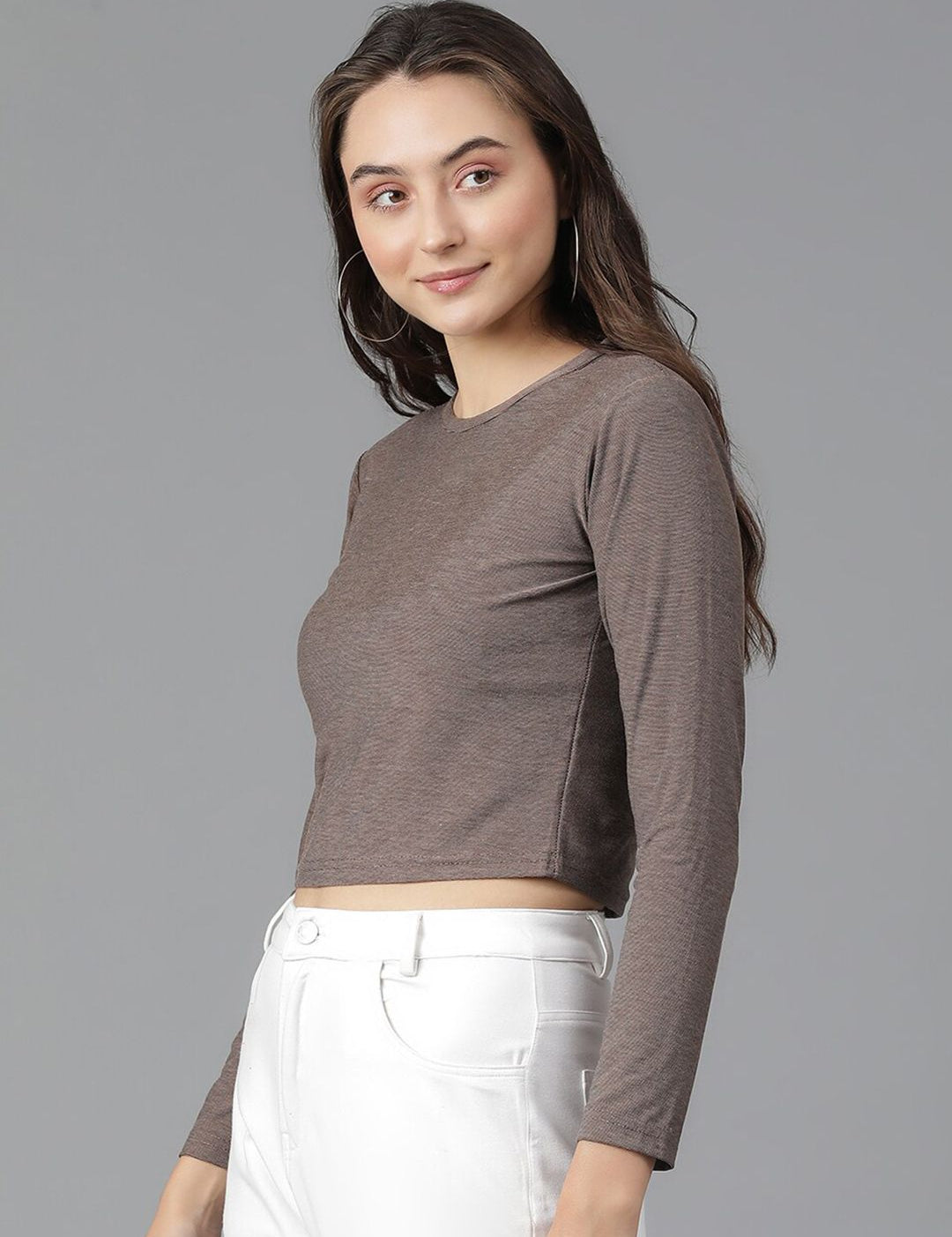 Kotty Round Neck Cotton Slim Fit T-shirt