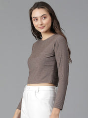 Kotty Round Neck Cotton Slim Fit T-shirt