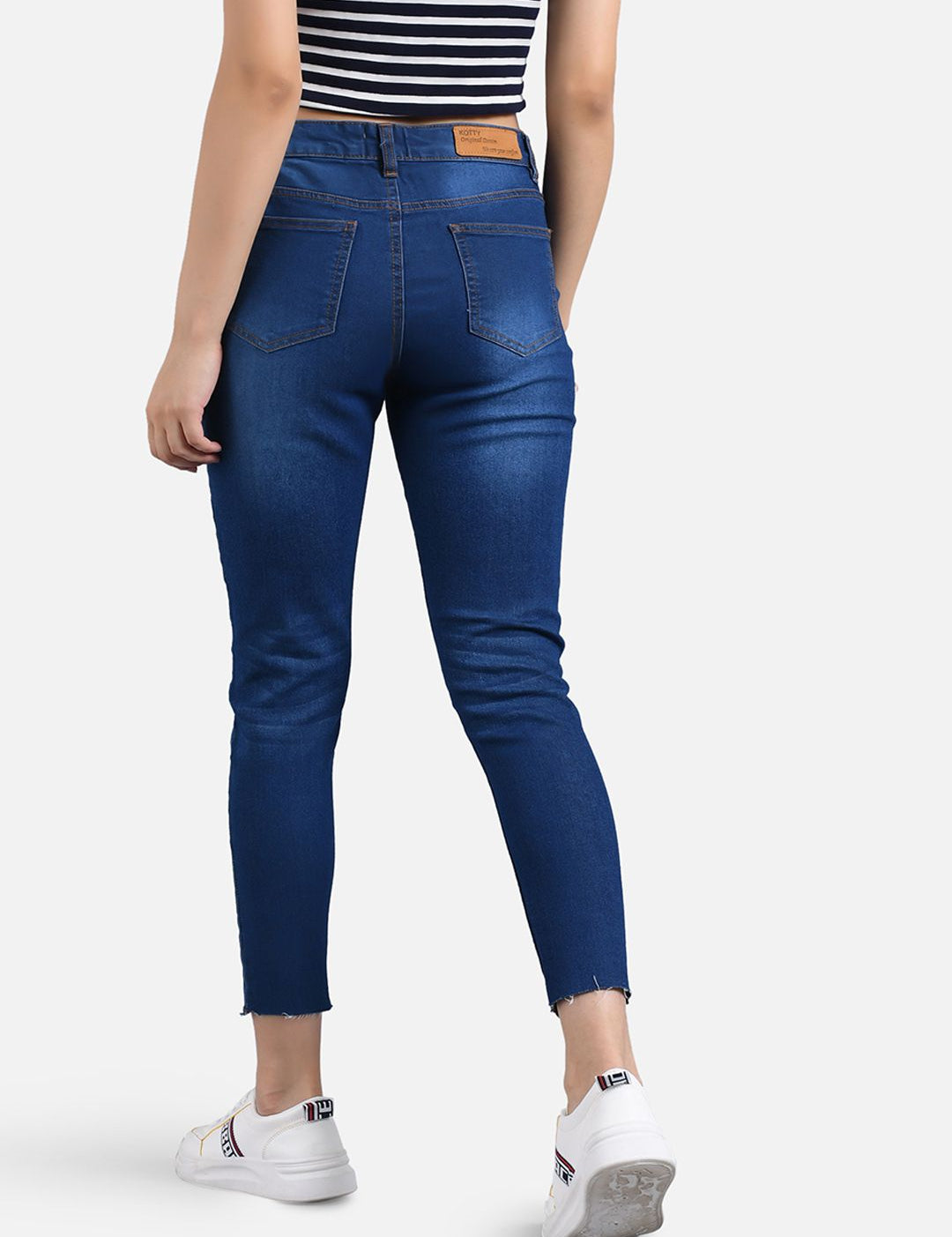Kotty Women Blue Skinny Fit High-Rise Clean Look Jeans