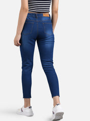 Kotty Women Blue Skinny Fit High-Rise Clean Look Jeans