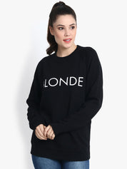 Kotty Women Black Printed Sweatshirt