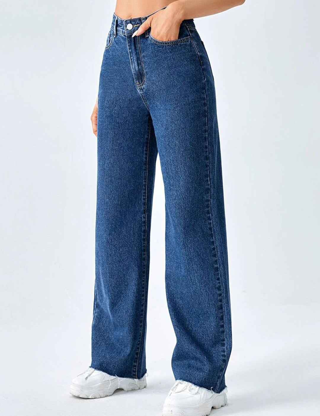 KOTTY Basics Women Blue Jean Straight Fit High-Rise Stretchable Jeans