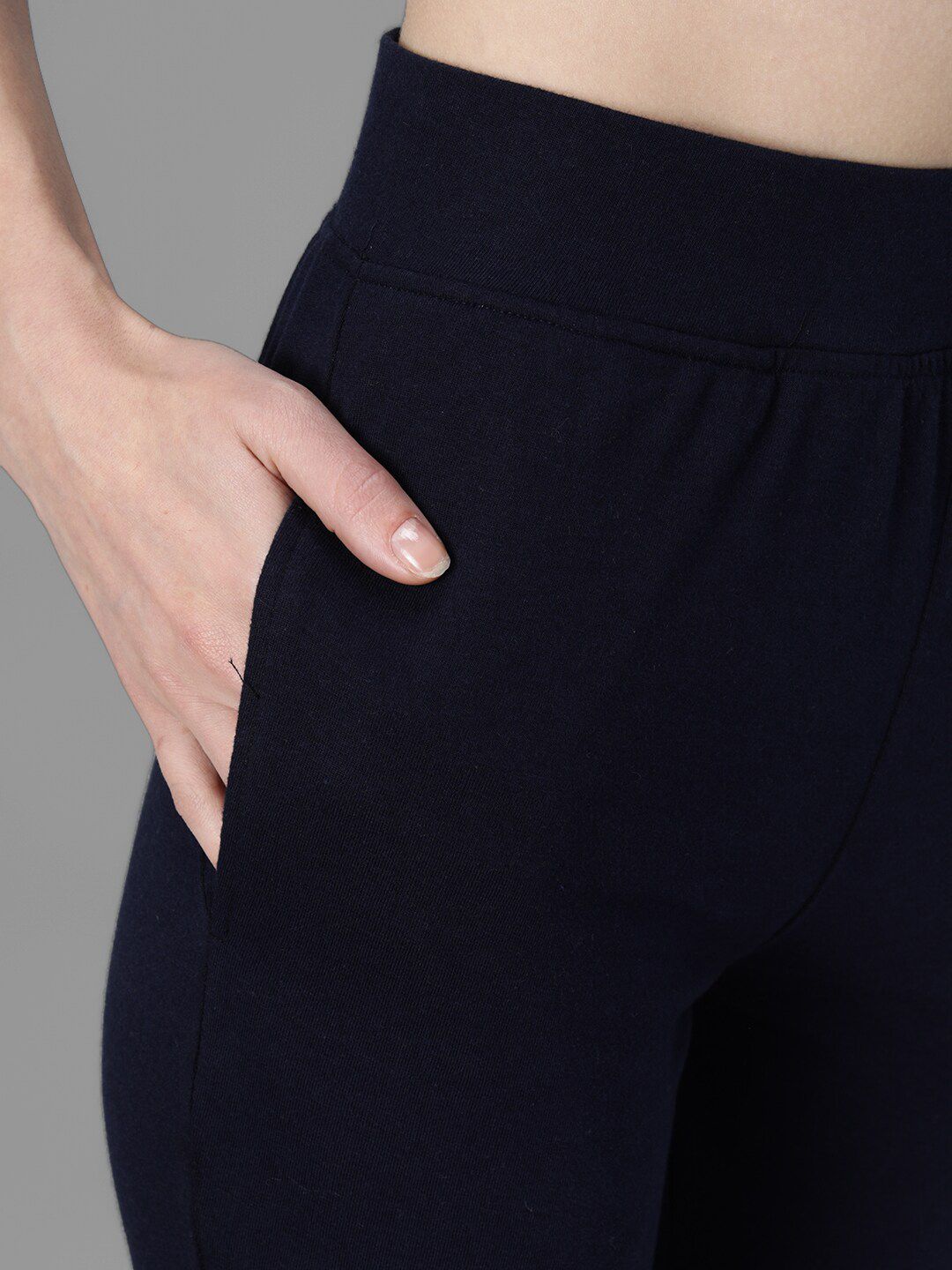 Kotty Women Navy Blue & White Printed Joggers