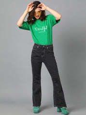 Kotty Typography Printed Oversized T-shirt