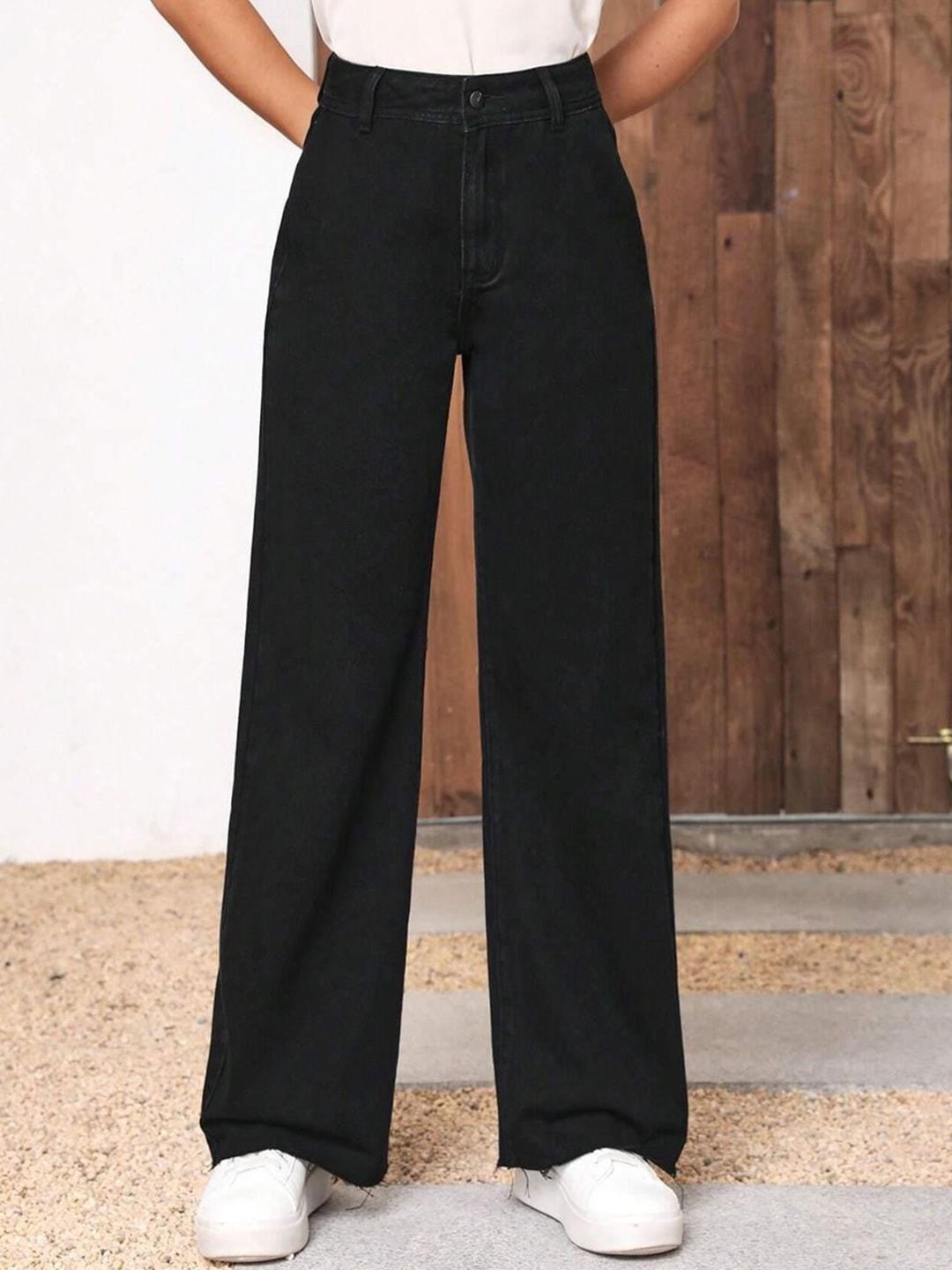 Kotty Women Jean Straight Fit High-Rise Stretchable Cotton Jeans