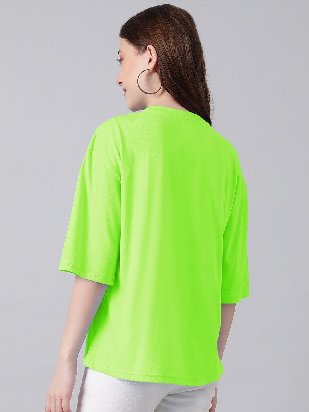 KOTTY Basics Basics Round Neck Drop-Shoulder Sleeves Oversized T-shirt