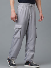 Kotty Men Relaxed Low-Rise Easy Wash Cargos Trousers
